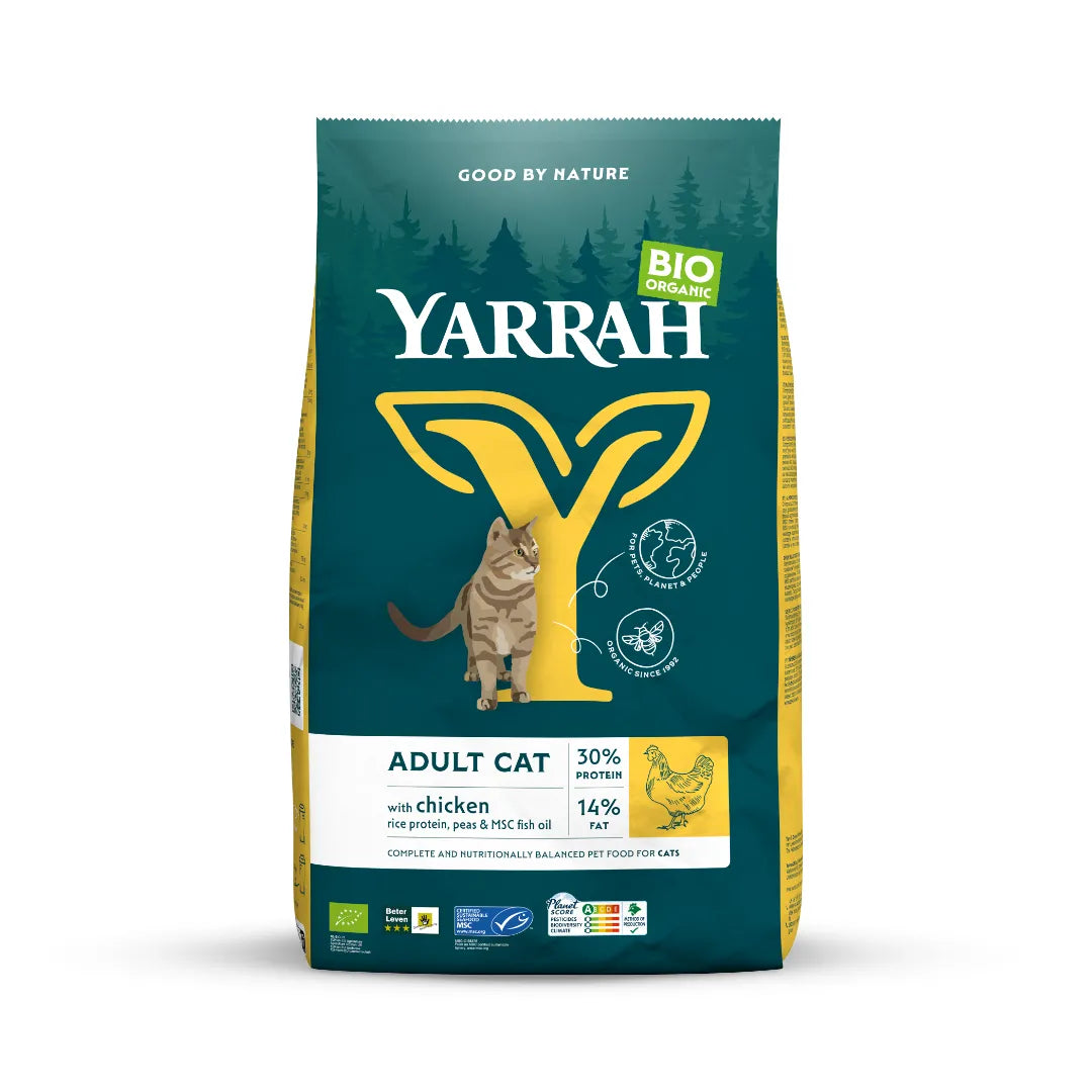 YARRAH - БИО КОТЕШКА ХРАНА СУХА ПИЛЕ ADULT - 6 кг