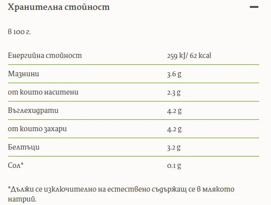 HARMONICA - БИО МЛЯКО ПРЯСНО 3,6% - 1 л