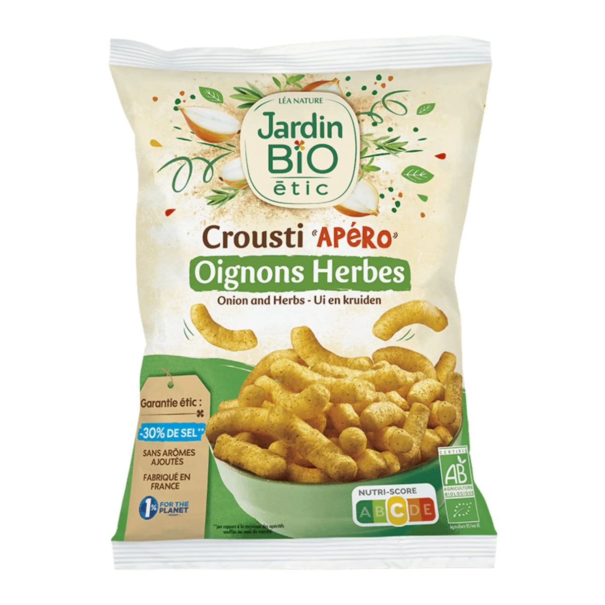 JARDIN BIO - БИО КАРТОФЕН СНАКС С ЛУК И БИЛКИ - 85 г